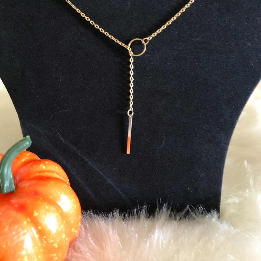 💜Beautiful Delicate Gold Lariat Necklace